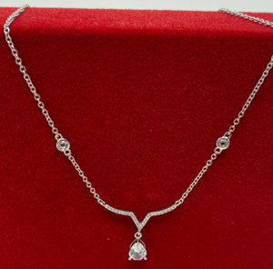 Silver and Cubic Zirconia Necklace