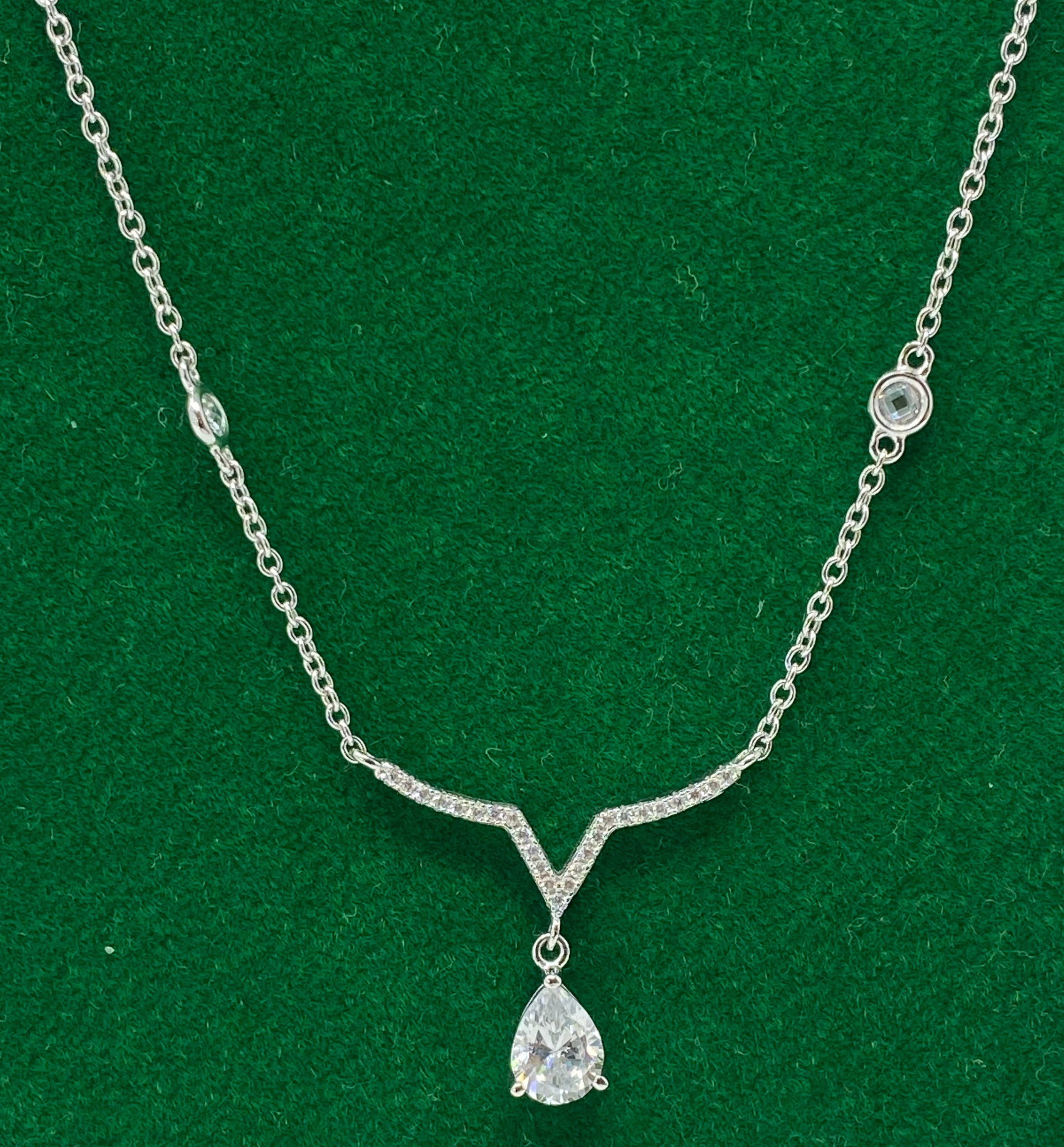 Silver and Cubic Zirconia Necklace