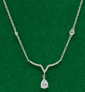 Silver and Cubic Zirconia Necklace