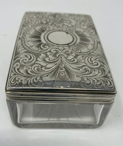 Antique Victorian Silver and Glass Table Box