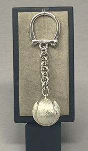 Silver Tennis Ball Keyring