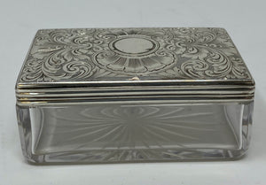 Antique Victorian Silver and Glass Table Box