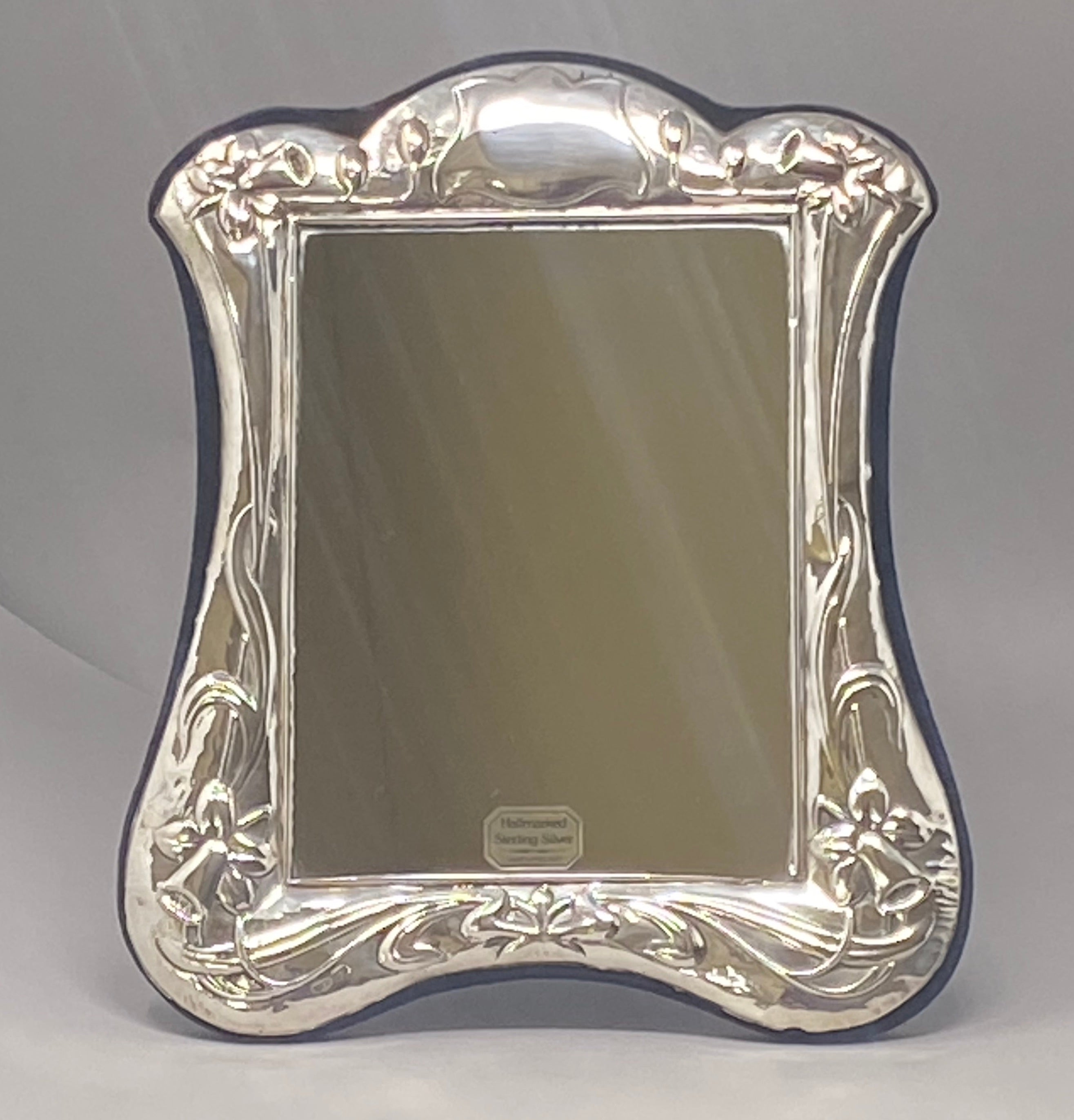 Silver Art Nouveau Style Mirror
