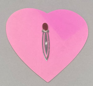 Silver and Red Stone Bookmark