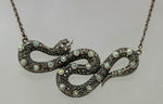 Load image into Gallery viewer, Silver Marcasite and Opal Necklace
