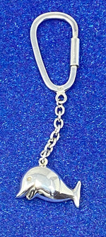 Load image into Gallery viewer, Silver Dolphin Keyring
