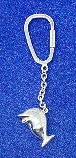 Load image into Gallery viewer, Silver Dolphin Keyring
