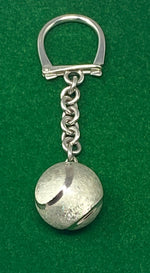 Load image into Gallery viewer, Silver Tennis Ball Keyring
