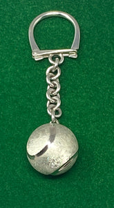 Silver Tennis Ball Keyring