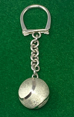 Load image into Gallery viewer, Silver Tennis Ball Keyring
