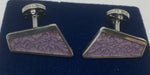 Load image into Gallery viewer, Lilac and Silver Cufflinks

