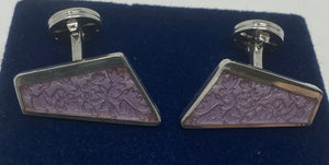 Lilac and Silver Cufflinks