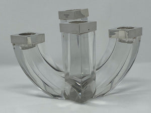 Silver and Glass Candelabra