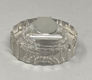 Antique Silver and Glass Inkwell