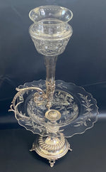 Load image into Gallery viewer, Antique WMF Silver Plate and Cut Glass Fruit &amp; Flower Centrepiece
