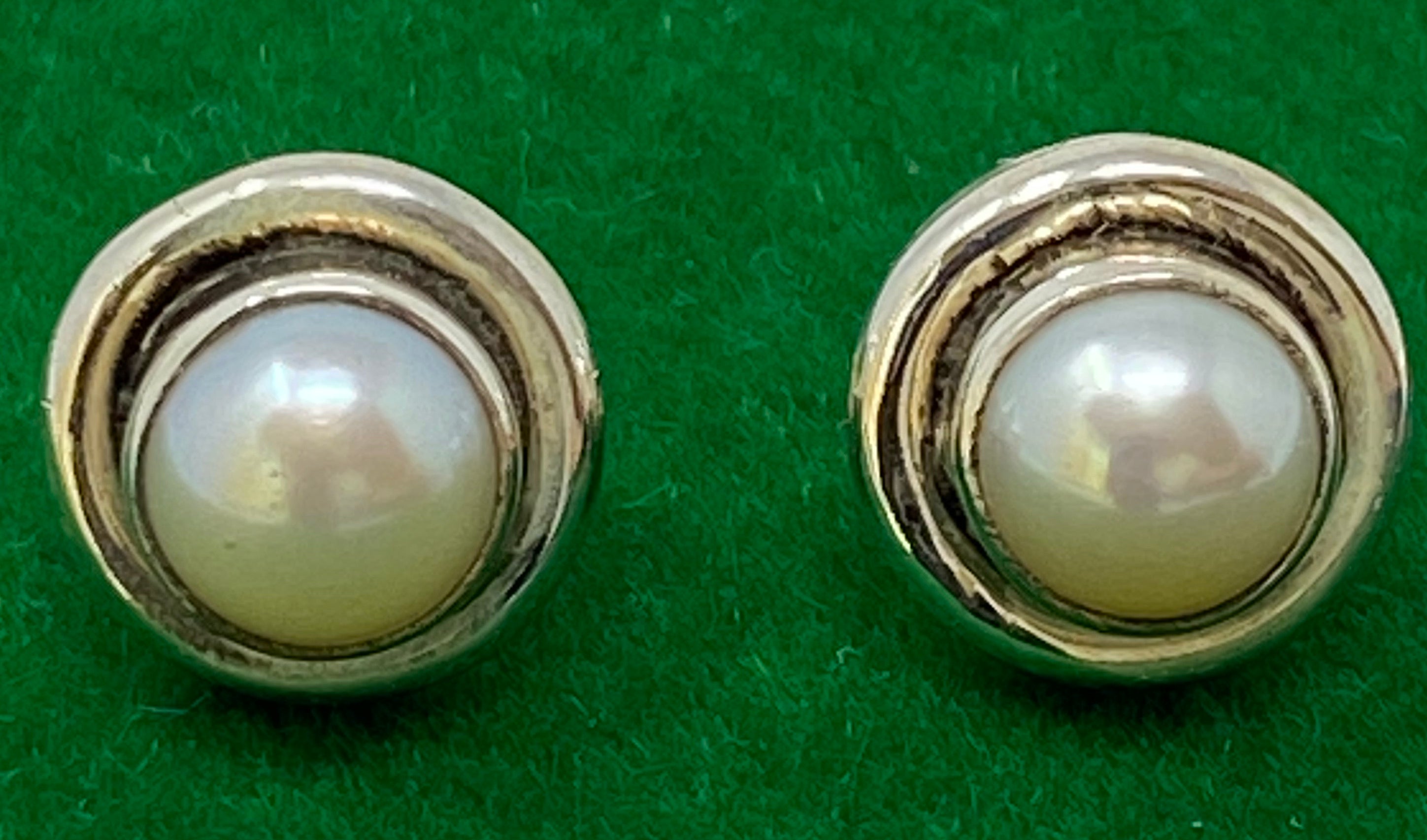 Silver and Freshwater Pearl Stud Earrings