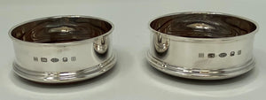 Pair of Silver Bottle Coasters