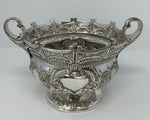 Load image into Gallery viewer, Antique Victorian Silver Embossed Two Handled Bowl
