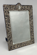 Load image into Gallery viewer, Antique Silver Ornate Pierced Mirror
