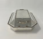 Load image into Gallery viewer, Silver Art Deco Serving Dish and Cover with Side Handles

