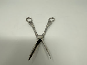 Antique Pierced Silver Plated Grape Scissors
