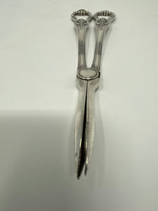Antique Pierced Silver Plated Grape Scissors
