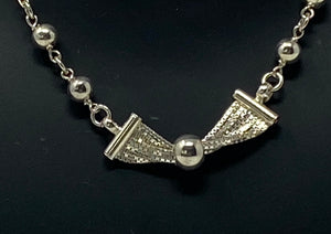 Silver Twist Mesh Necklace