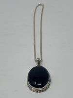 Load image into Gallery viewer, Silver and Black Onyx Pendant
