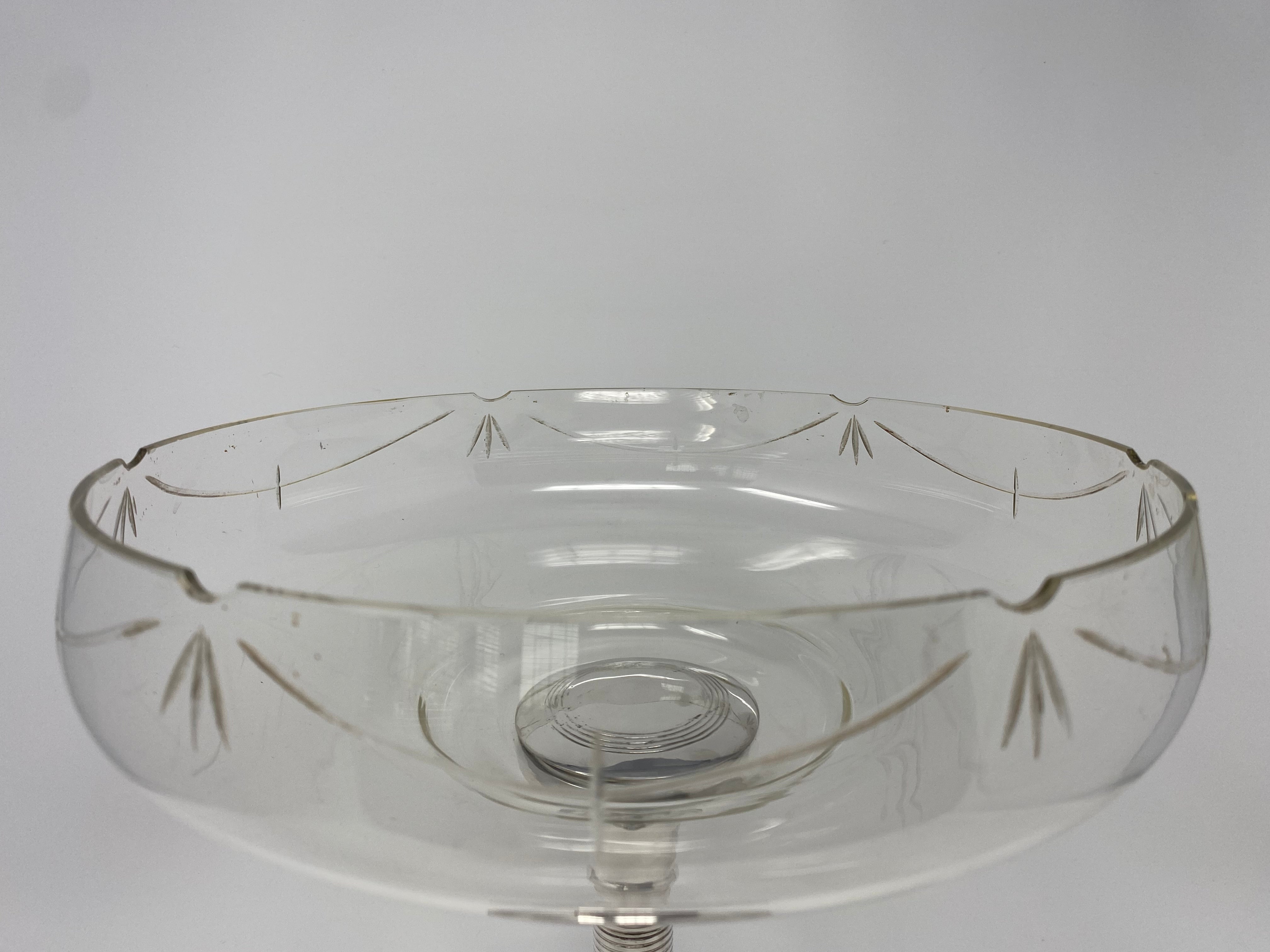 Silver Plated Glass Centrepiece