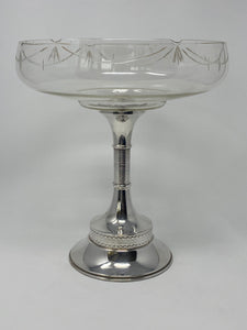 Silver Plated Glass Centrepiece