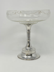 Silver Plated Glass Centrepiece