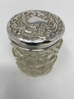 Load image into Gallery viewer, Antique Silver and Cut Glass Dresser Bottle
