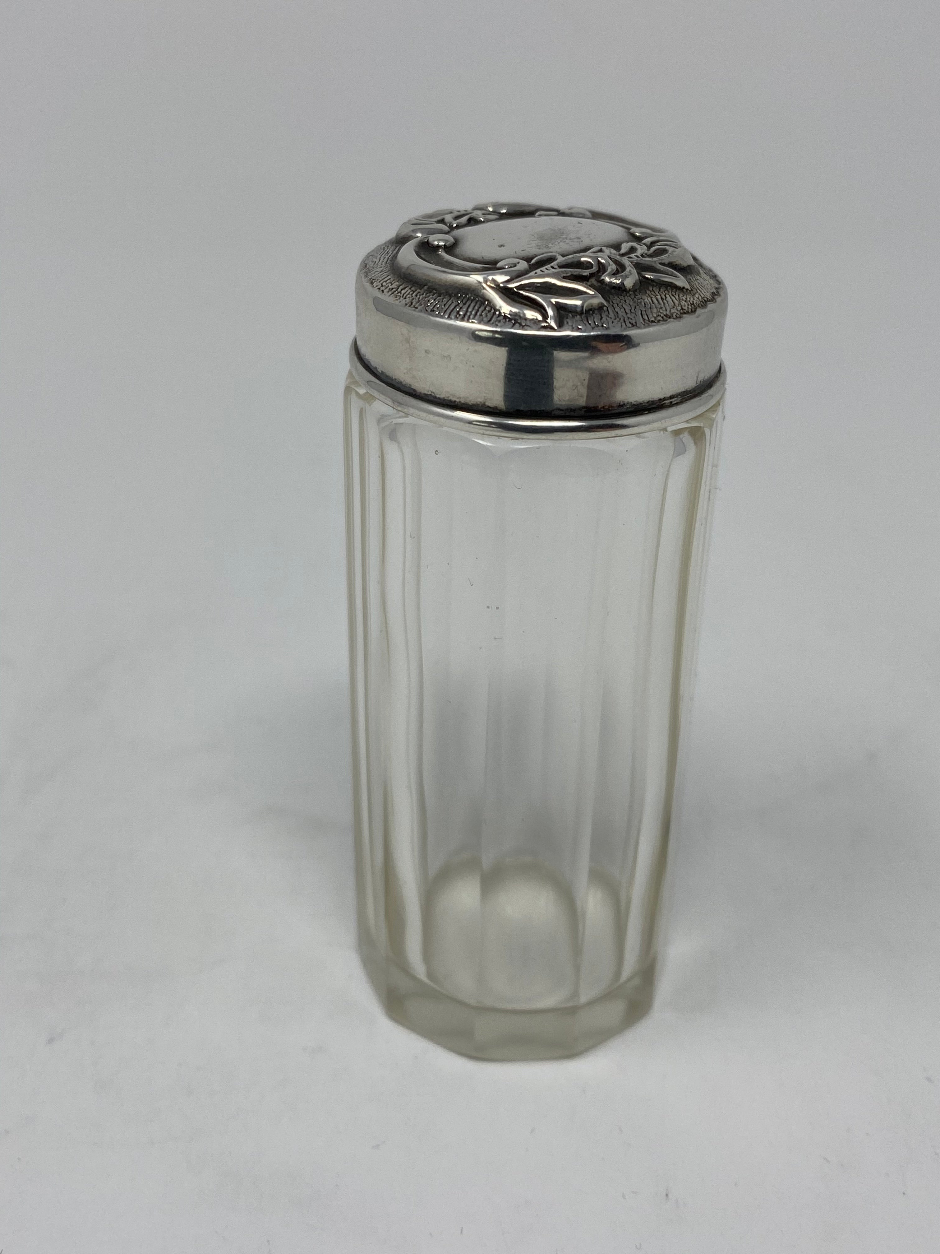 Antique Silver Dresser Jar
