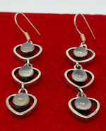 Load image into Gallery viewer, Silver and Moonstone Earrings
