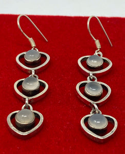 Silver and Moonstone Earrings