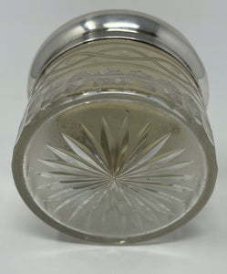 Antique Silver and Etched Glass Dresser Jar