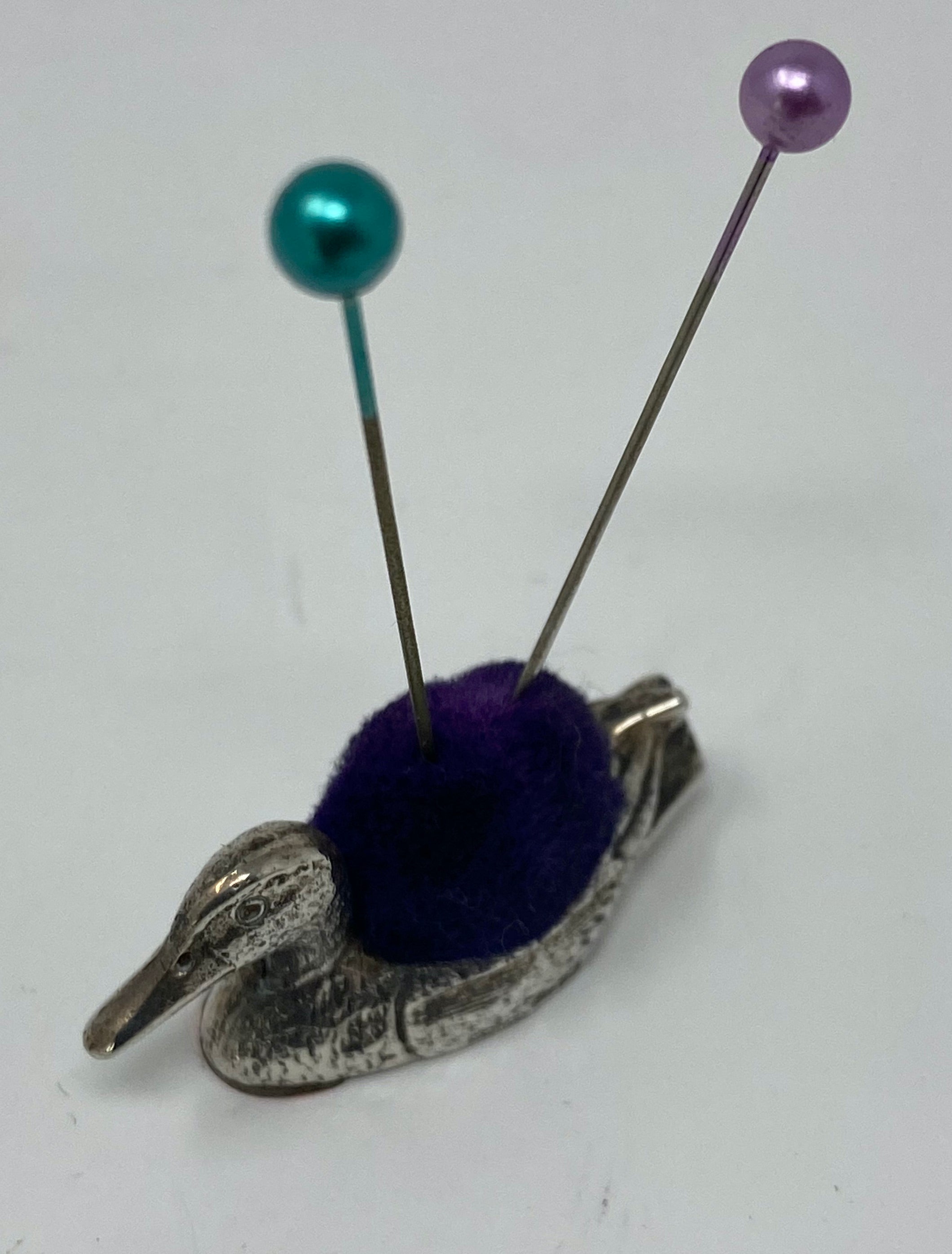 Silver Duck Pin Cushion