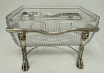 Load image into Gallery viewer, Antique Victorian Silver Plate and Cut Glass Bowl in Stand
