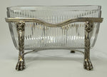 Load image into Gallery viewer, Antique Victorian Silver Plate and Cut Glass Bowl in Stand
