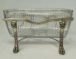 Load image into Gallery viewer, Antique Victorian Silver Plate and Cut Glass Bowl in Stand
