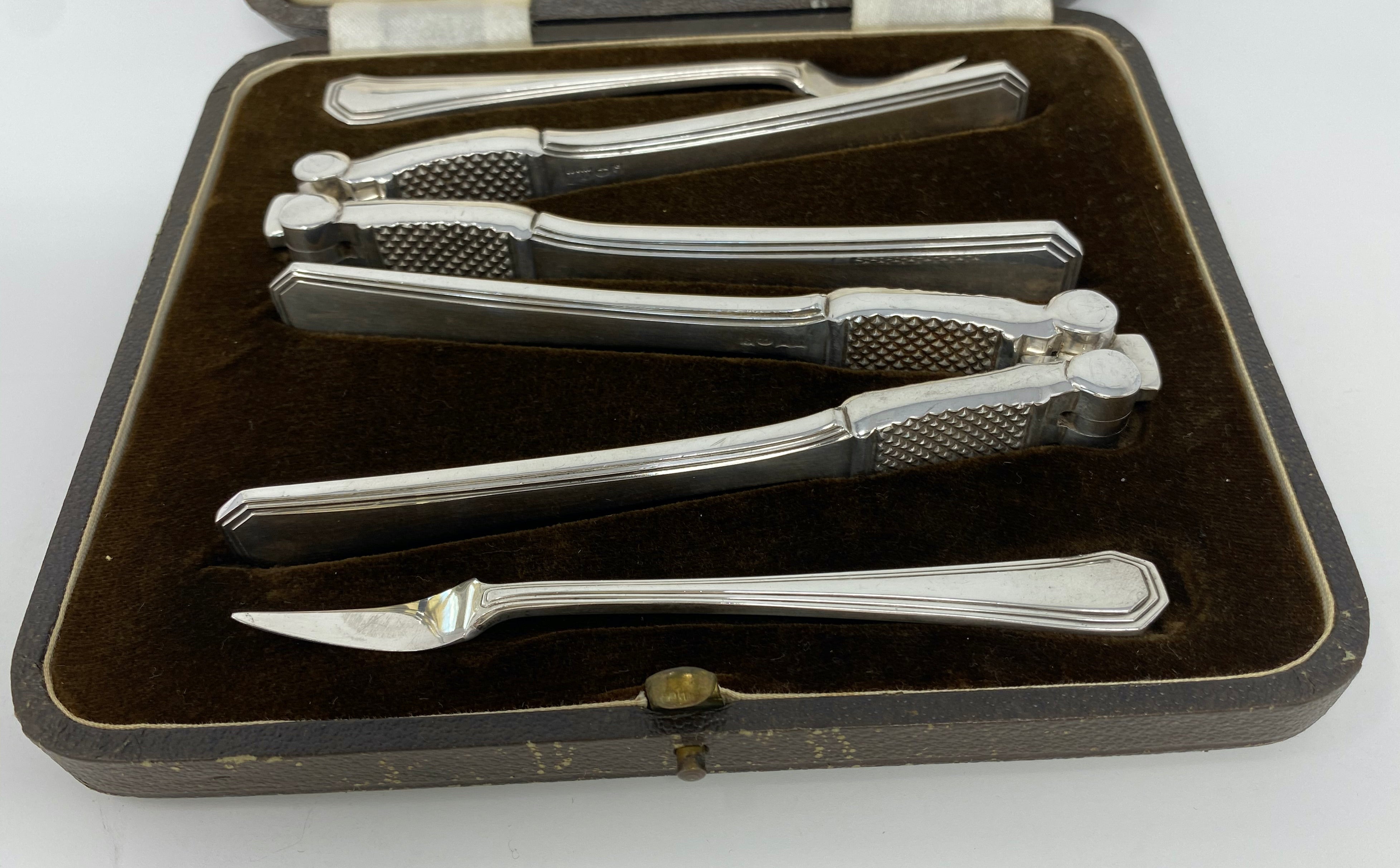 Antique Silver Plated Mappin & Webb Nutcracker Set