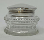 Load image into Gallery viewer, Silver and Glass Dresser Jar
