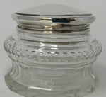 Load image into Gallery viewer, Silver and Glass Dresser Jar

