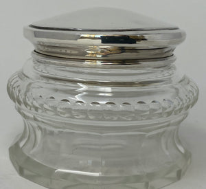 Silver and Glass Dresser Jar