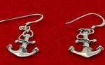 Load image into Gallery viewer, Pair of Vintage Silver Anchor Earrings
