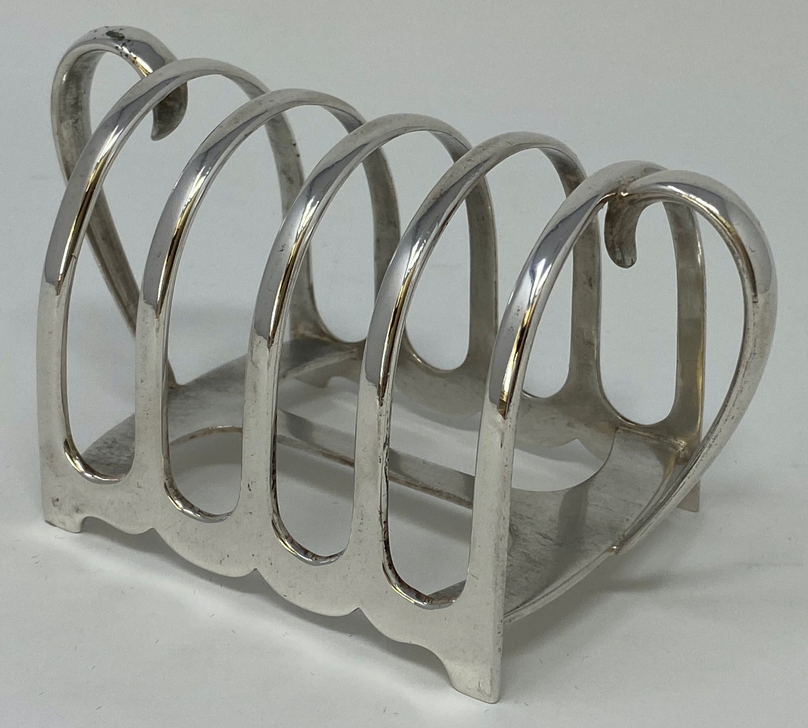 Silver Plated Four Bar Toast or Letter Rack