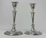 Load image into Gallery viewer, Pair of Antique Silver Oval Candlesticks
