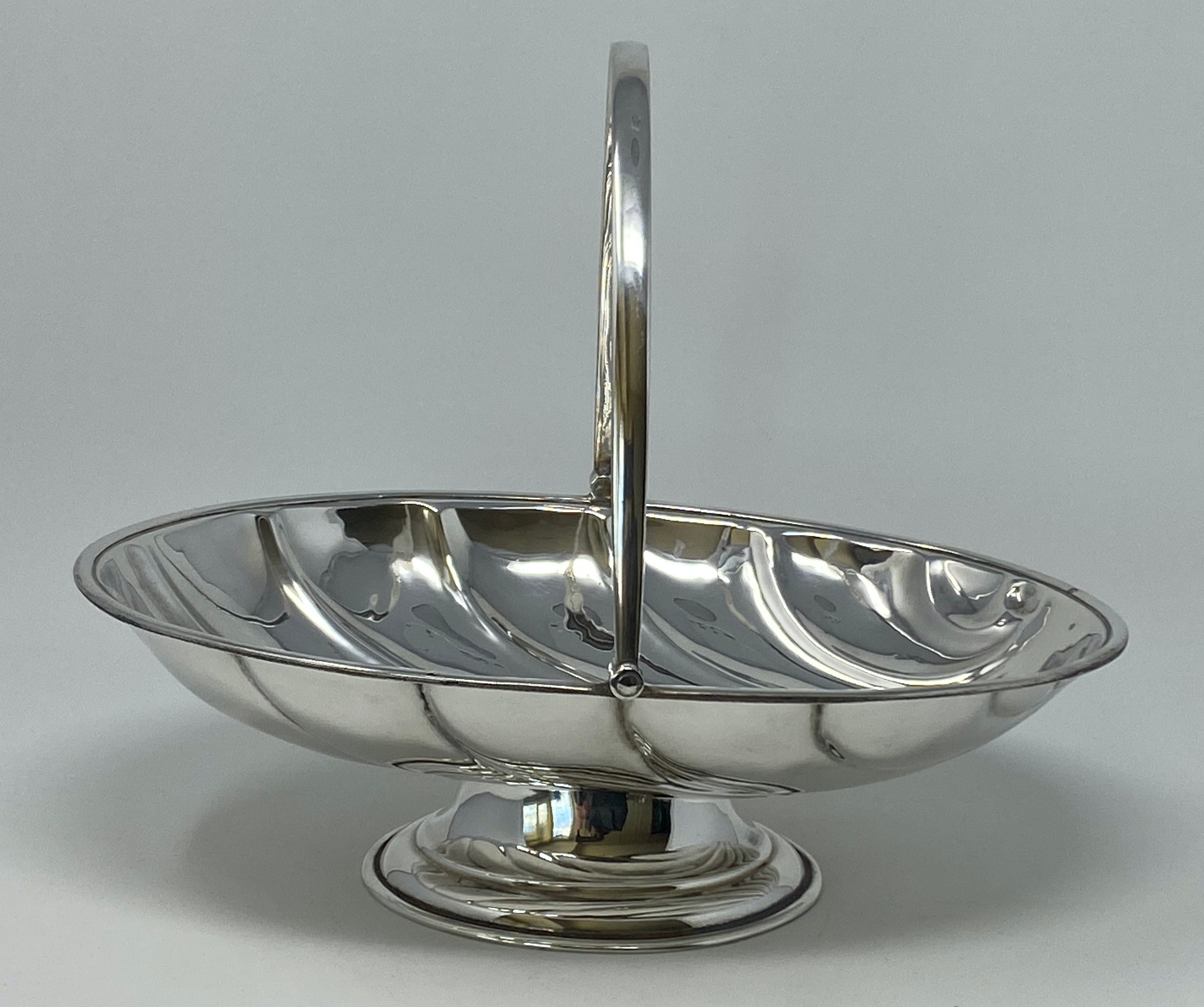 Silver Plated Deco Style Basket
