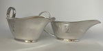 Load image into Gallery viewer, Pair of Silver Plated Sauce Boats with Guiness Crest (worn)
