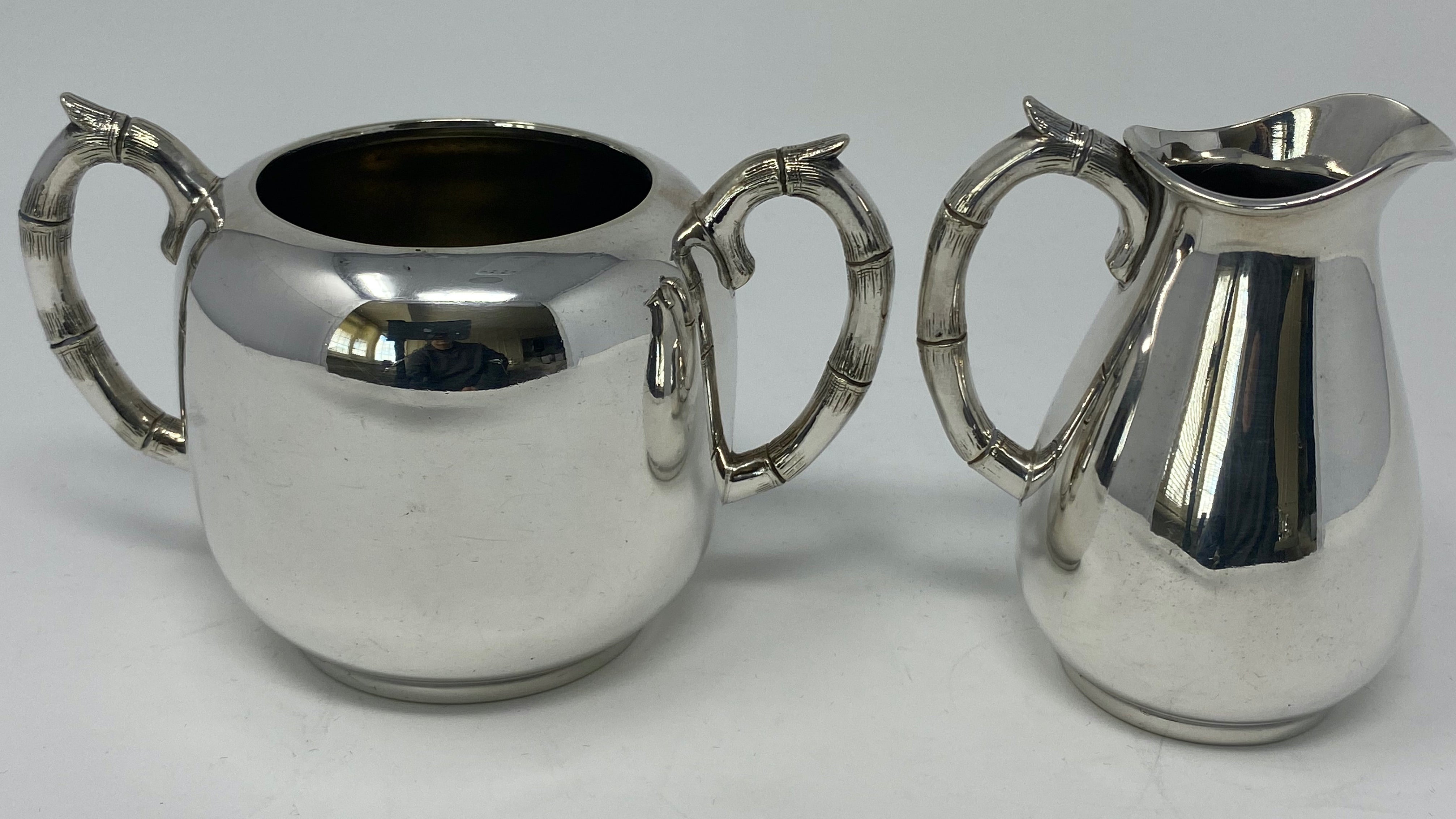 Silver Plated Sugar Basin and Cream Jug